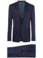 Versace Two Piece Suit, Men's, Size: 52, Blue, Wool/viscose
