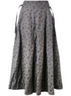 Bottega Veneta Butterfly Print A-line Skirt - Brown