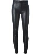 Balmain Lace-up Leather Trousers - Black