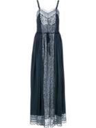 Chloé Panelled Drawstring Dress, Women's, Size: 36, Blue, Cotton/nylon/viscose/silk