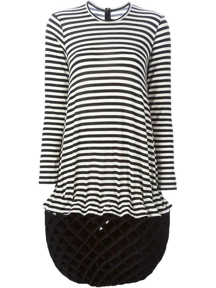 Junya Watanabe Comme Des Garcons Concertina Hem Striped Dress