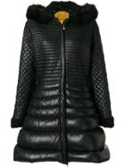Versace Vintage Flared Puffer Coat - Black