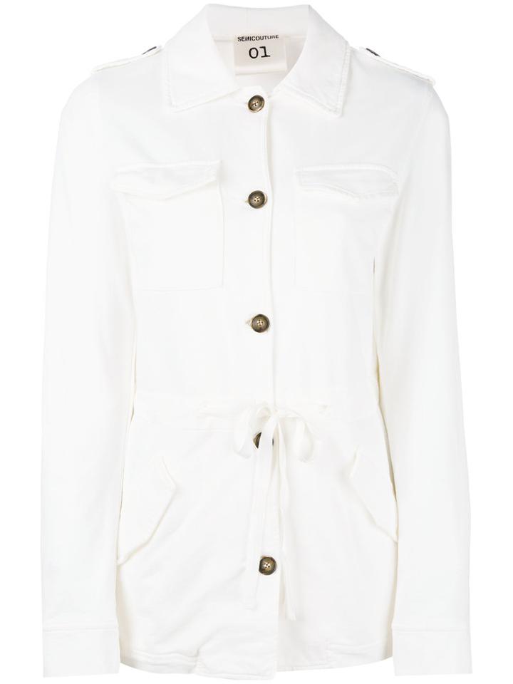 Semicouture - Jersey Jacket - Women - Cotton - 38, White, Cotton