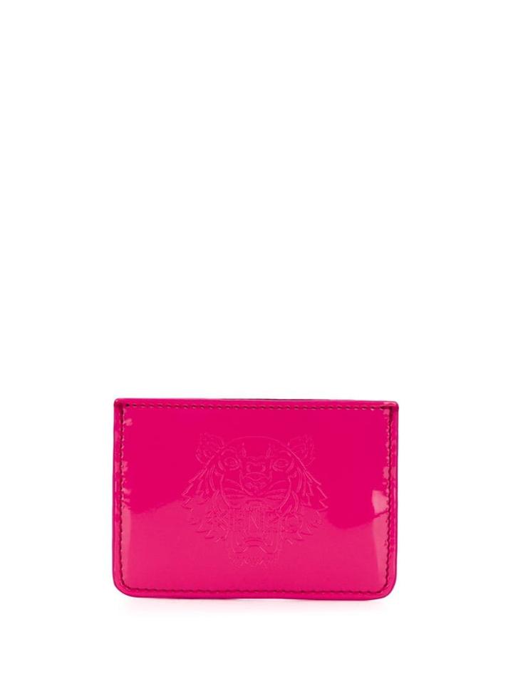Kenzo Logo Embossed Card Holder - Pink