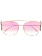 Fendi Eyewear Ffreedom Embellished Sunglasses - Gold