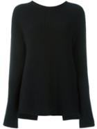 Helmut Lang Opened Back Knitted Top, Women's, Size: Medium, Black, Cotton/cashmere