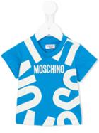 Logo Print T-shirt - Kids - Cotton - 3-6 Mth, Blue, Moschino Kids