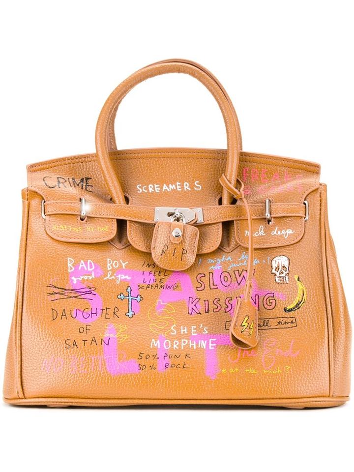 Guernika Stay Lit Printed Tote, Women's, Brown