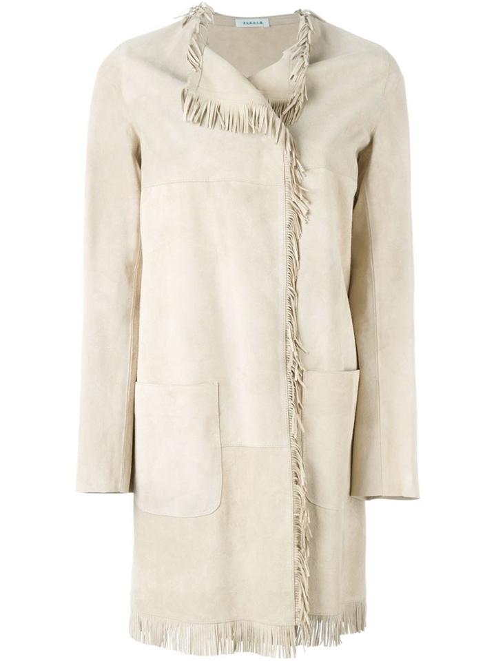 P.a.r.o.s.h. 'mindie' Coat, Women's, Size: Small, Nude/neutrals, Calf Leather