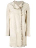 P.a.r.o.s.h. 'mindie' Coat, Women's, Size: Small, Nude/neutrals, Calf Leather