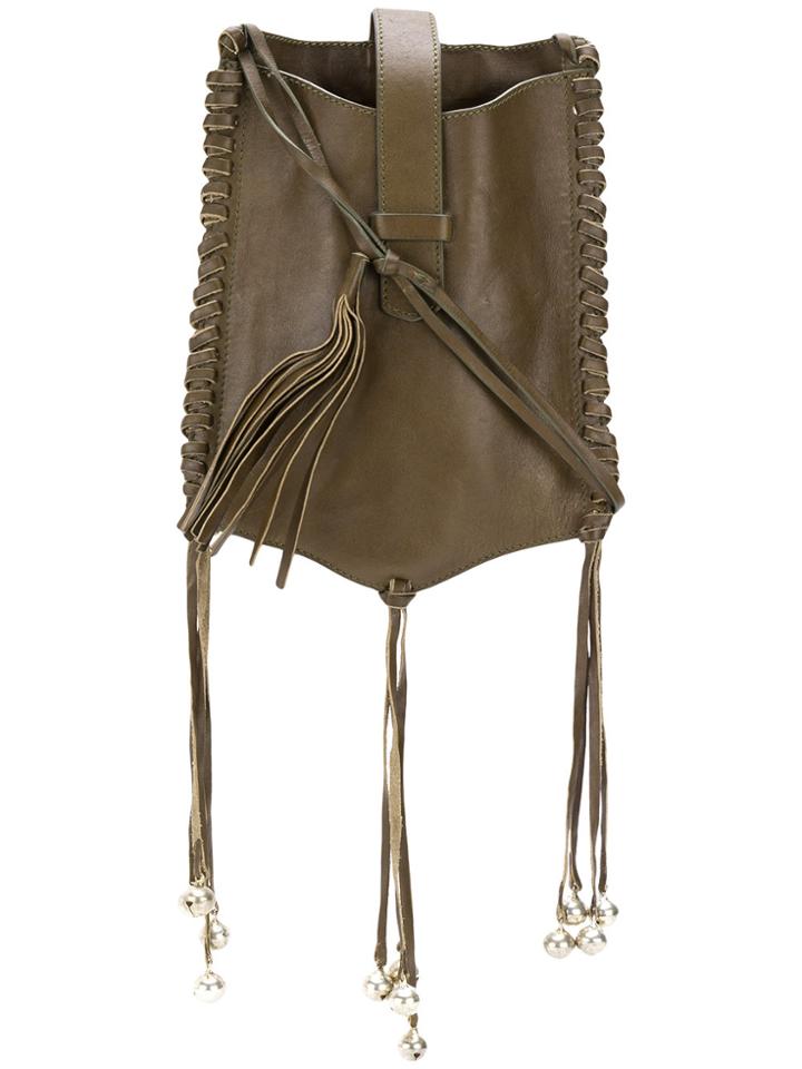 Di Liborio Tassel Detail Crossbody Bag - Green