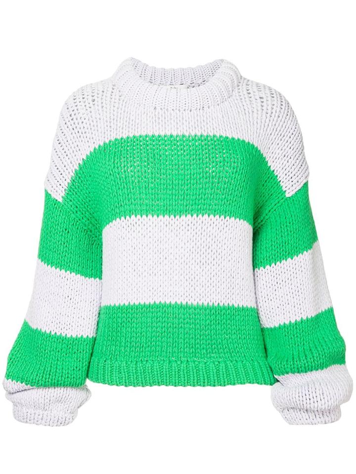 Tibi Oversized Striped Sweater - Purple