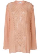 Red Valentino Multi-knit Longline Sweater - Pink