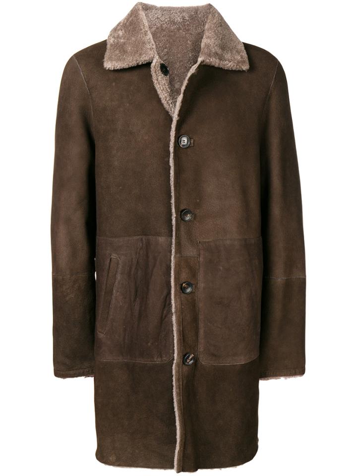 Desa 1972 Sheerling Lined Coat - Brown