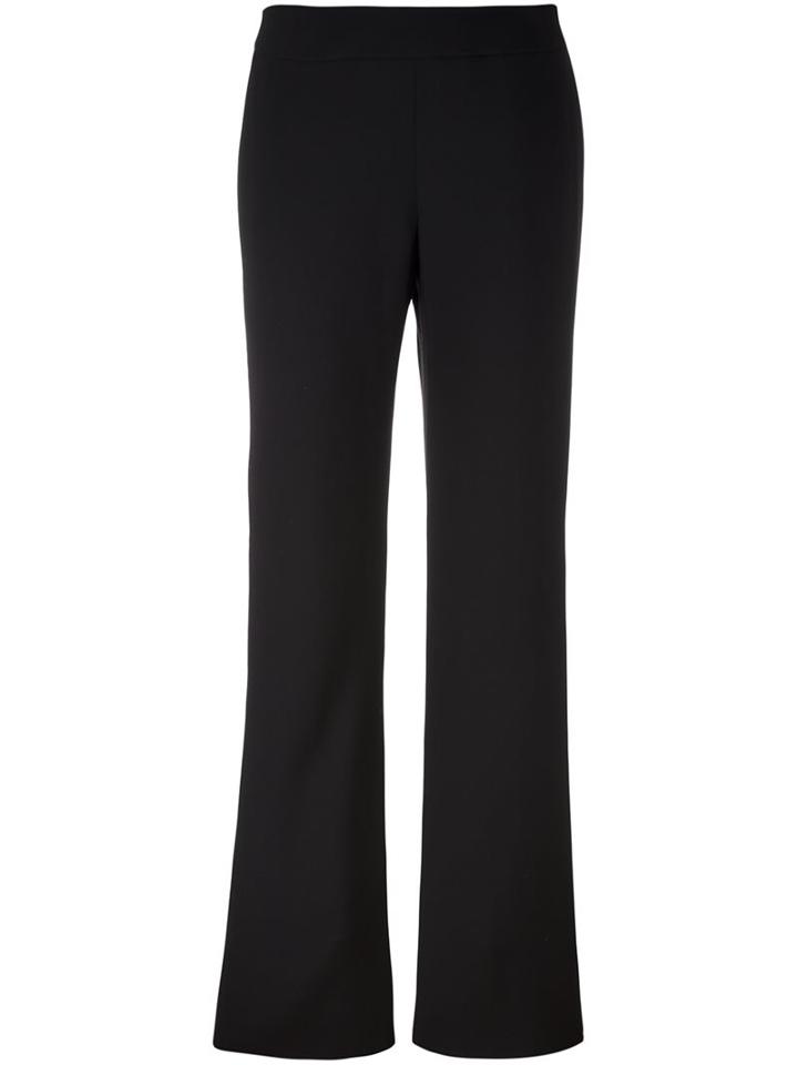Giorgio Armani Flared Trousers, Women's, Size: 40, Black, Polyester/viscose/wool