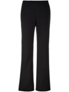Giorgio Armani Flared Trousers, Women's, Size: 40, Black, Polyester/viscose/wool