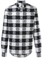 Kenzo 'tanami' Checked Button Down Shirt, Men's, Size: Small, Black, Cotton