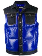 Dsquared2 Padded Denim Gilet - Blue