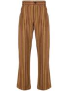 Séfr Mike Straight Leg Trousers - Brown