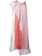 Chalayan Layer Stripe Dress - Neutrals