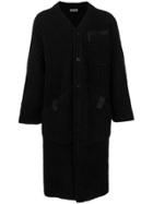 Yohji Yamamoto Long Ribbed Knit Cardigan - Black