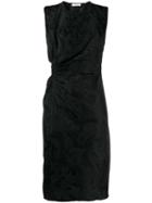 Prada Pre-owned 2000's Embroidered Jacquard Dress - Black