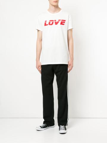 Ports V Love Slogan T-shirt - White