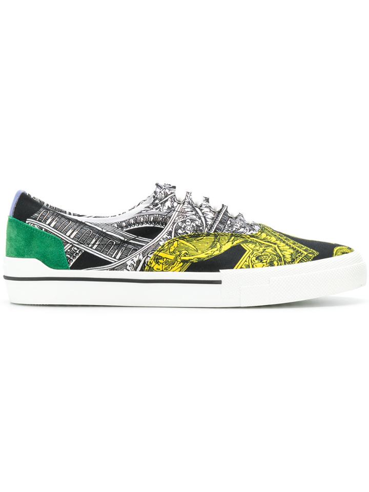 Versace Barocco Istante Printed Sneakers - Multicolour