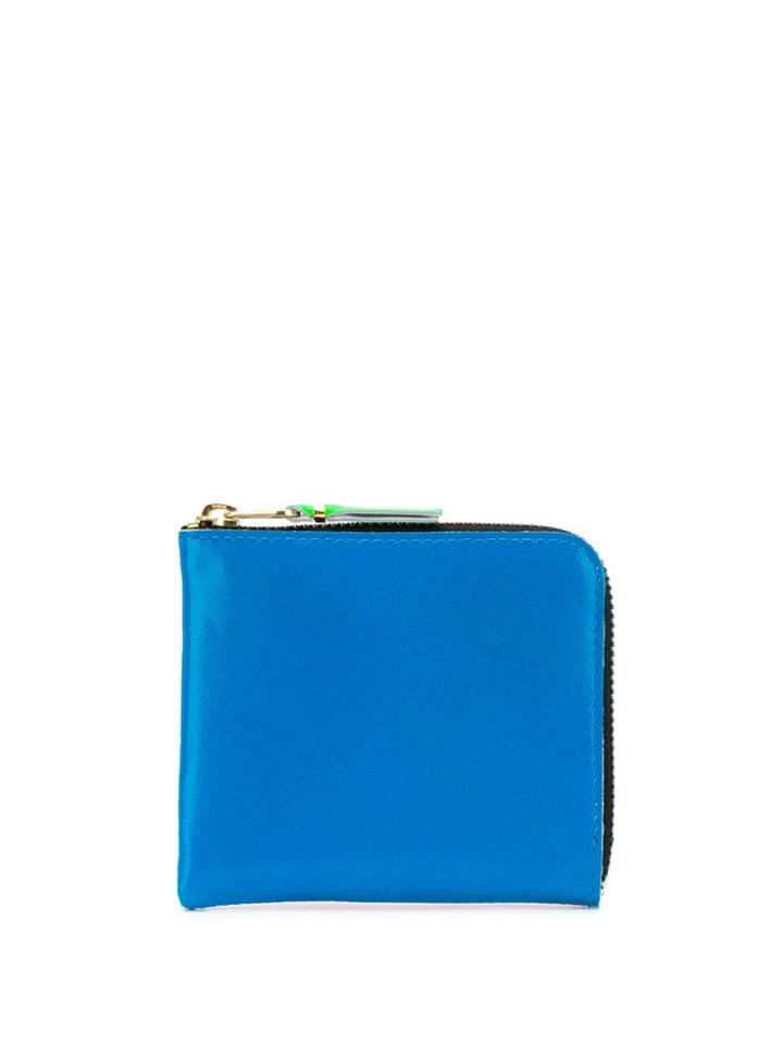 Comme Des Garçons Wallet Super Fluo Zip-around Wallet - Blue