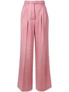 Gabriela Hearst Belted Wide-leg Trousers - Pink