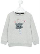 Karl Lagerfeld Kids Cat Print Sweatshirt, Boy's, Size: 12 Yrs, Grey