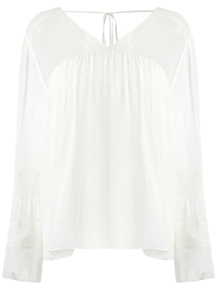 Talie Nk Silk Blouse, Women's, Size: 36, White, Silk