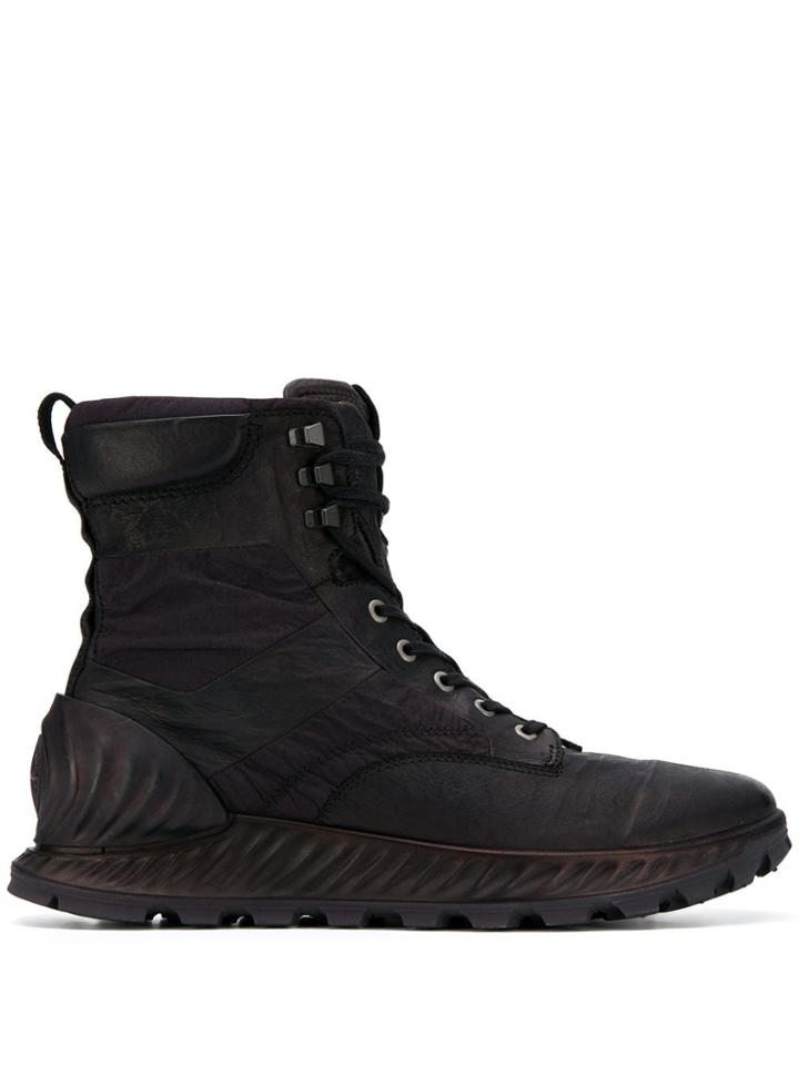 Stone Island Garment Dyed Boots - Black