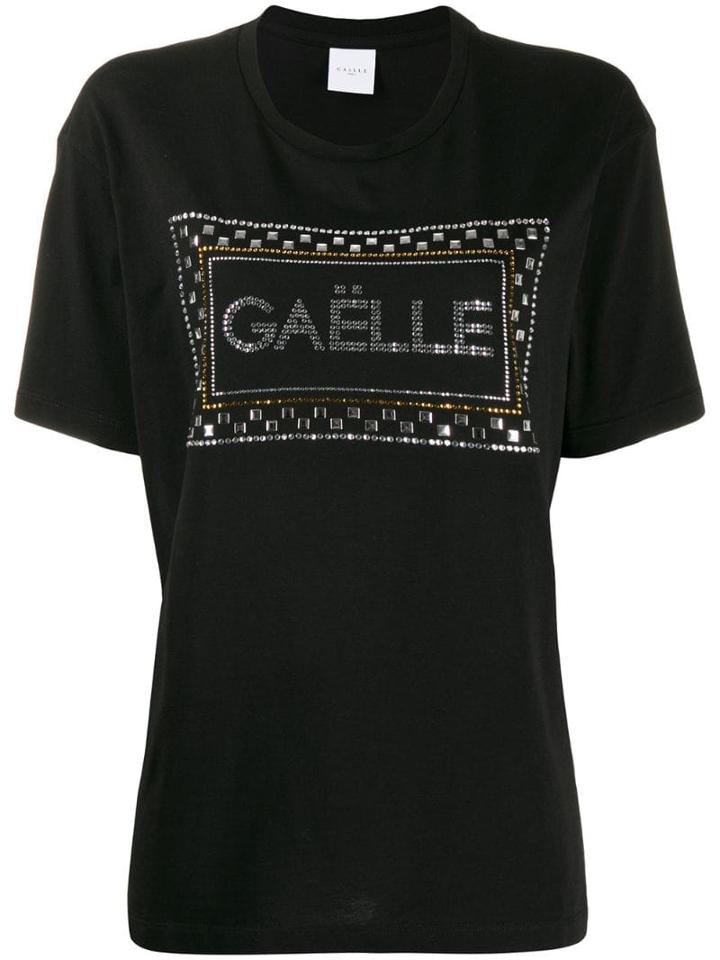 Gaelle Bonheur Crystal Embellished T-shirt - Black
