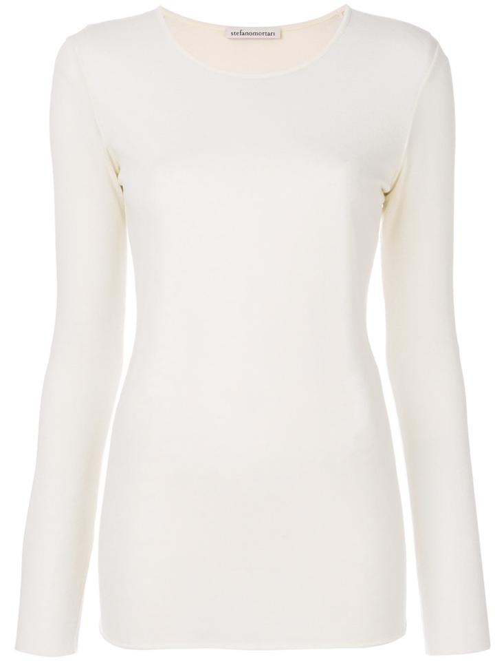 Stefano Mortari Fine Knit Jumper - White