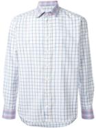 Etro Checked Shirt, Men's, Size: 39, Pink/purple, Cotton