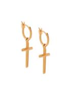 Coup De Coeur Cross Hoop Earrings - Gold