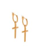 Coup De Coeur Cross Hoop Earrings - Gold