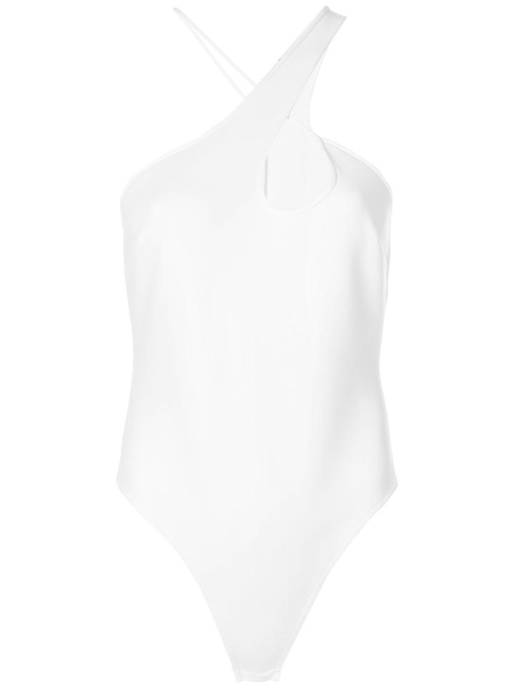 David Koma Asymmetric Halterneck Ody - White