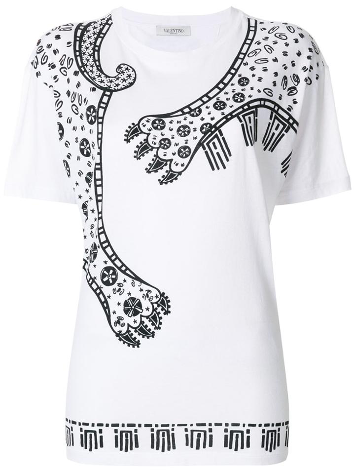Valentino Paw Print T-shirt - White