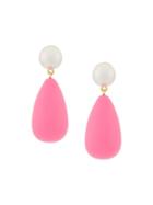 Eshvi Teardrop Earrings - Pink