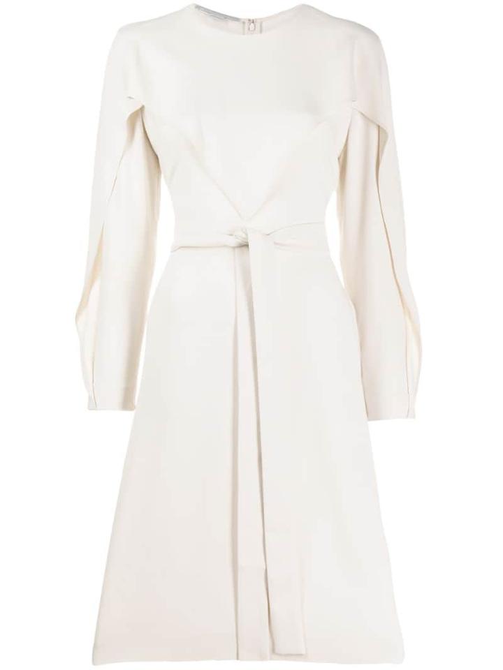 Stella Mccartney Long-sleeved Flared Dress - White