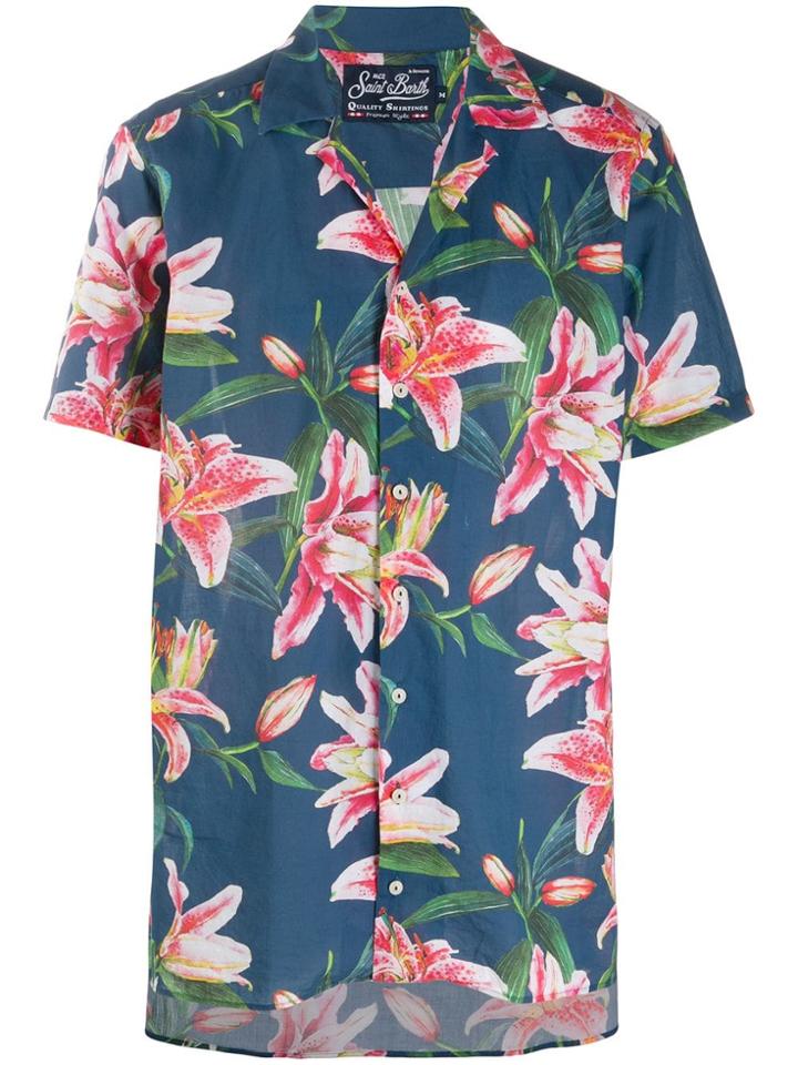 Mc2 Saint Barth Floral Print Shirt - Blue
