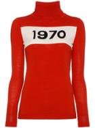 Bella Freud Wool Long Sleeve 1970 Sweater - Red