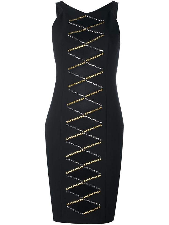 Versace Pyramid Stud Accent Dress