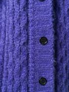 Prada Cable Knit Cardigan - Purple