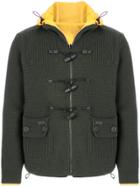 Bark Drawstring Neck Reversible Jacket - Green