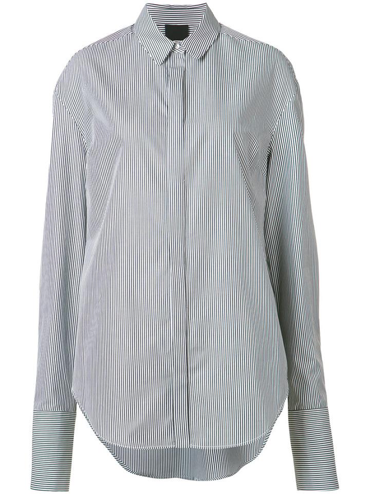 Josh Goot - Striped Shirt - Women - Cotton - Xs, Black, Cotton