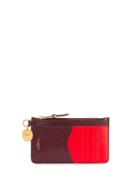 Givenchy Panelled Coin Purse - Red
