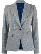 Pinko Slim-fit Houndstooth Blazer - White
